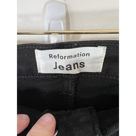 Reformation Women’s Ultra High Skinny Jeans Size M 28 Black Minimalist Capsule - Picture 3 of 8
